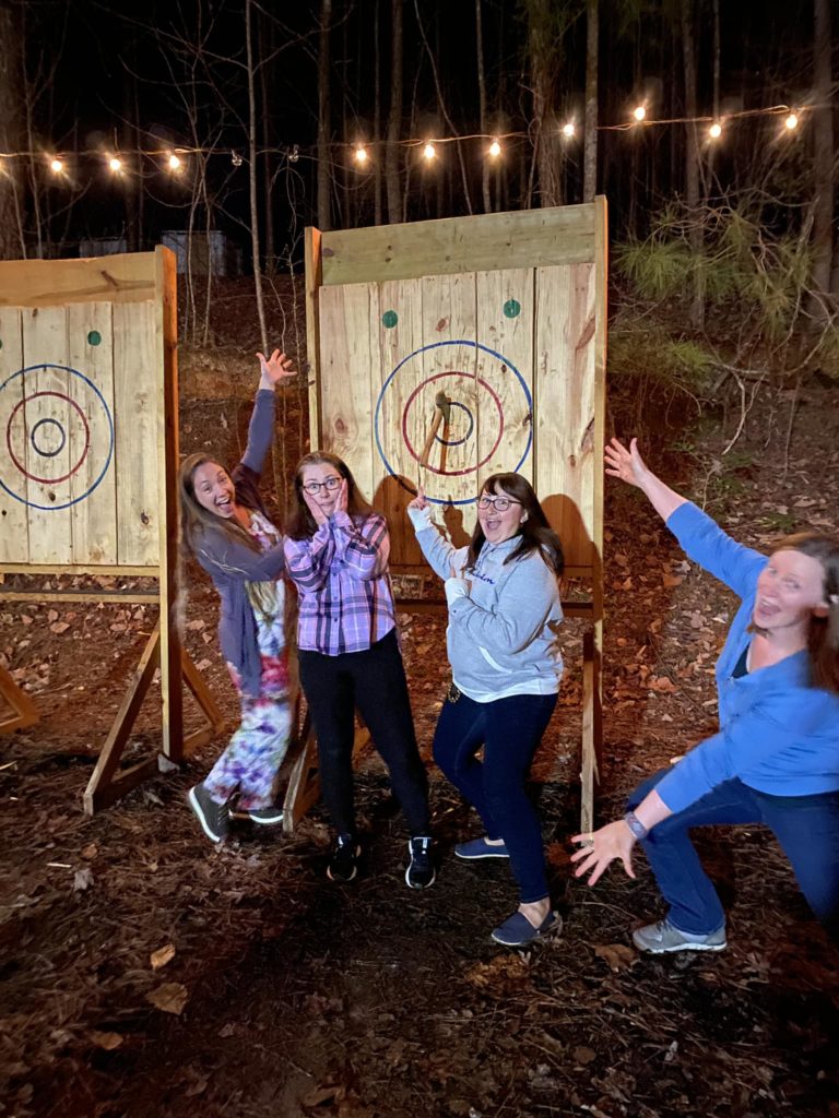 women axe throwing nature new hill nc